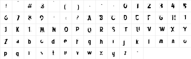 hot chili Regular  glyph index