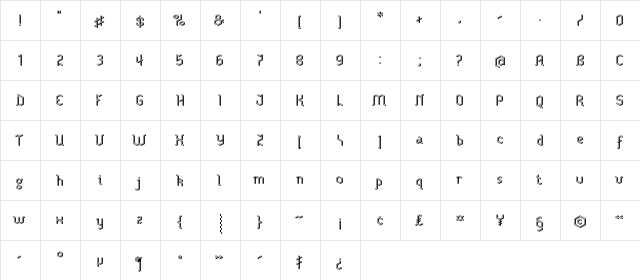 Hommage ࠅscher v2 Regular  glyph index