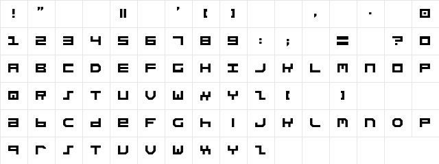 Refugee Star Regular  glyph index