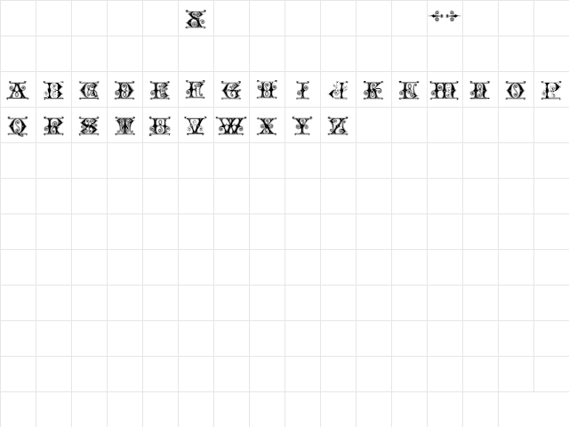 Gender Regular  glyph index