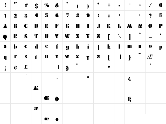 Kudos Poster SSi Poster  glyph index