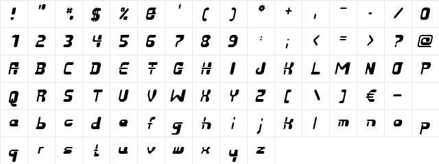 Kingdoom Size Regular  glyph index