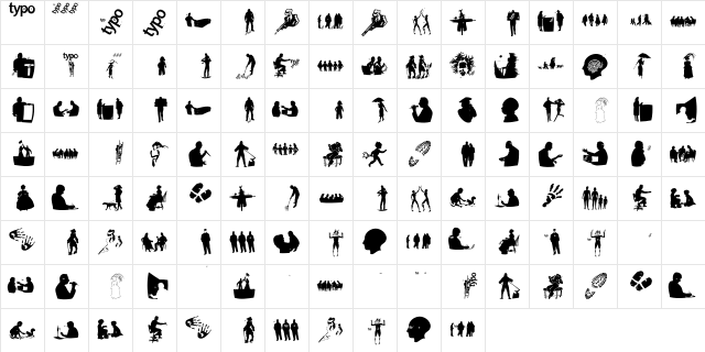 FolksTypo Regular  glyph index