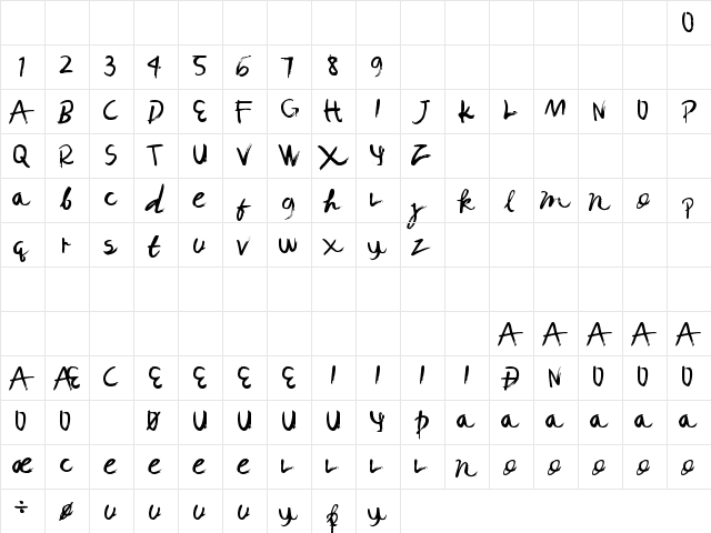 New Mexico Demo Regular  glyph index