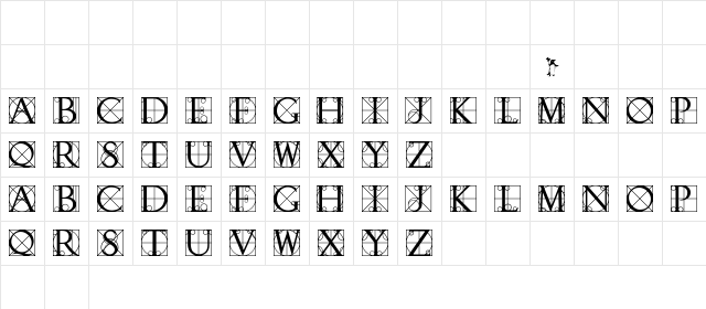 Walrod Regular  glyph index
