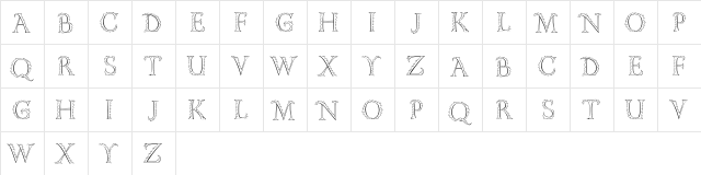 Gill Floriated Caps MT Regular  glyph index