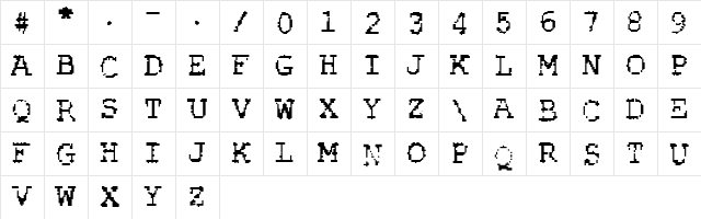 Express Biscuit  glyph index