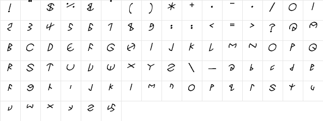 Circle Six Regular  glyph index
