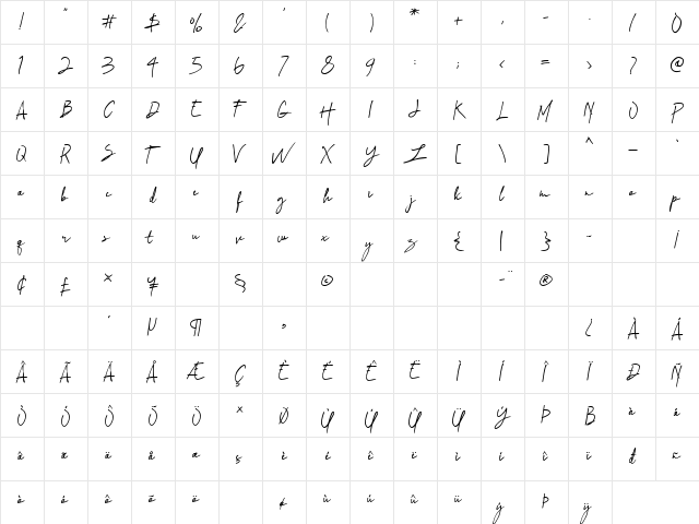 Imaginate Link Regular  glyph index