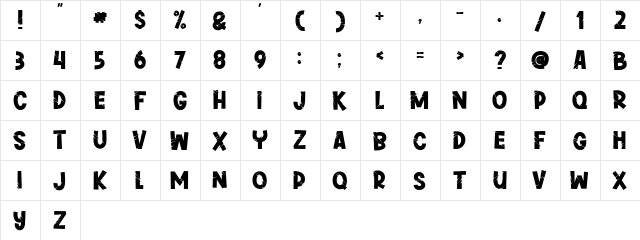 Greywall Regular  glyph index
