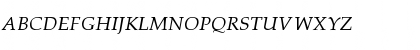 Download Palatino-Thin-Italic Regular Font Uppercase Preview