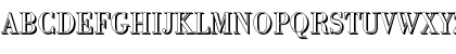 Download BodoniShadow Regular Font Uppercase Preview