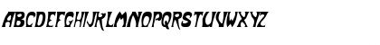 Download BodyShopCondensed Oblique Font Uppercase Preview