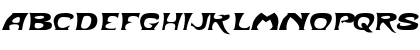 Download BodyShopExtended Oblique Font Uppercase Preview