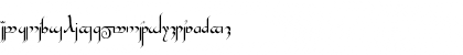 Download Tengwar-Gandalf Medium Font Uppercase Preview