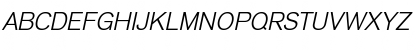 Download AkzidenzGrotesk LightItalic Font Uppercase Preview
