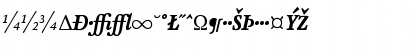 Download AtmaSerifExp-BlackItalic Regular Font Uppercase Preview