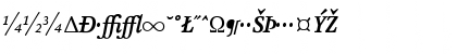 Download AtmaSerifExp-BoldItalic Regular Font Uppercase Preview