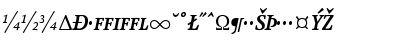 Download AtmaSerifExp-BoldItalicMC Regular Font Uppercase Preview