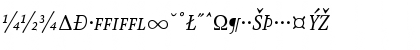 Download AtmaSerifExp-BookItalicMC Regular Font Uppercase Preview