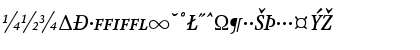 Download AtmaSerifExp-MediumItalicMC Regular Font Uppercase Preview