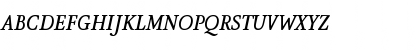 Download AtmaSerifLF-MediumItalicMC Regular Font Uppercase Preview