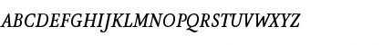 Download AtmaSerifLF-MediumItalicSC Regular Font Uppercase Preview