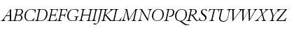 Download AureliaEF-LightItalic Regular Font Uppercase Preview