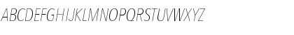 Download Avenir Next LT Pro Ultra Light Condensed Italic Font Uppercase Preview