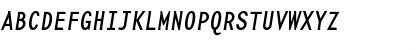 Download BaseMono NarrowRegItalic Font Uppercase Preview