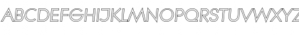Download BradBeckerOutline Italic Font Uppercase Preview