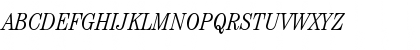 Download ITC Century Light Condensed Italic Font Uppercase Preview