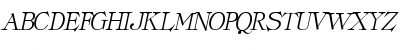 Download ClassicaItalic Regular Font Uppercase Preview