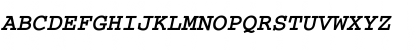 Download CourierC Bold Italic Font Uppercase Preview