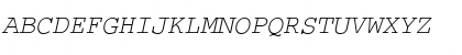 Download CourierC Italic Font Uppercase Preview