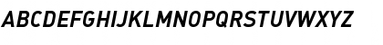 Download DIN-BoldItalicAlt Regular Font Uppercase Preview