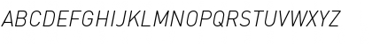 Download DIN-LightItalic Regular Font Uppercase Preview