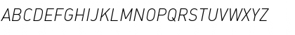 Download DIN-LightItalicAlt Regular Font Uppercase Preview