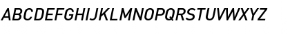 Download DIN-MediumItalic Regular Font Uppercase Preview
