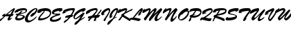 Download BrushedScript Regular Font Uppercase Preview