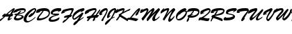 Download BrushScriptNormalItalic Regular Font Uppercase Preview