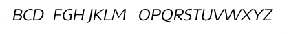 Download ExtensionLightItalic Regular Font Uppercase Preview
