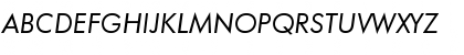 Download Futura Book Italic Font Uppercase Preview