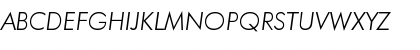 Download Futura Light Italic Font Uppercase Preview