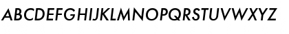Download FuturisC Italic Font Uppercase Preview