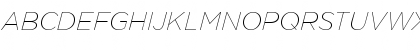 Download Gotham Thin Italic Font Uppercase Preview