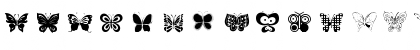 Download Butterflies Regular Font Uppercase Preview