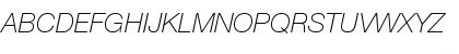 Download Helvetica Neue LT Std 36 Thin Italic Font Uppercase Preview