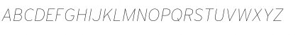 Download Interstate Thin Italic Font Uppercase Preview