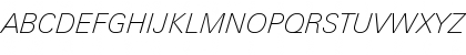 Download LinotypeUnivers BasicThinItalic Font Uppercase Preview